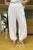 Made in Italy Pure Shores Cotton Paulo Balloon Pant White +
